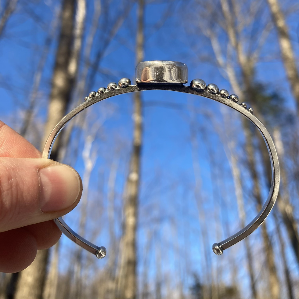 Thumbnail: Sea Pottery Cuff Bracelet, Size Large