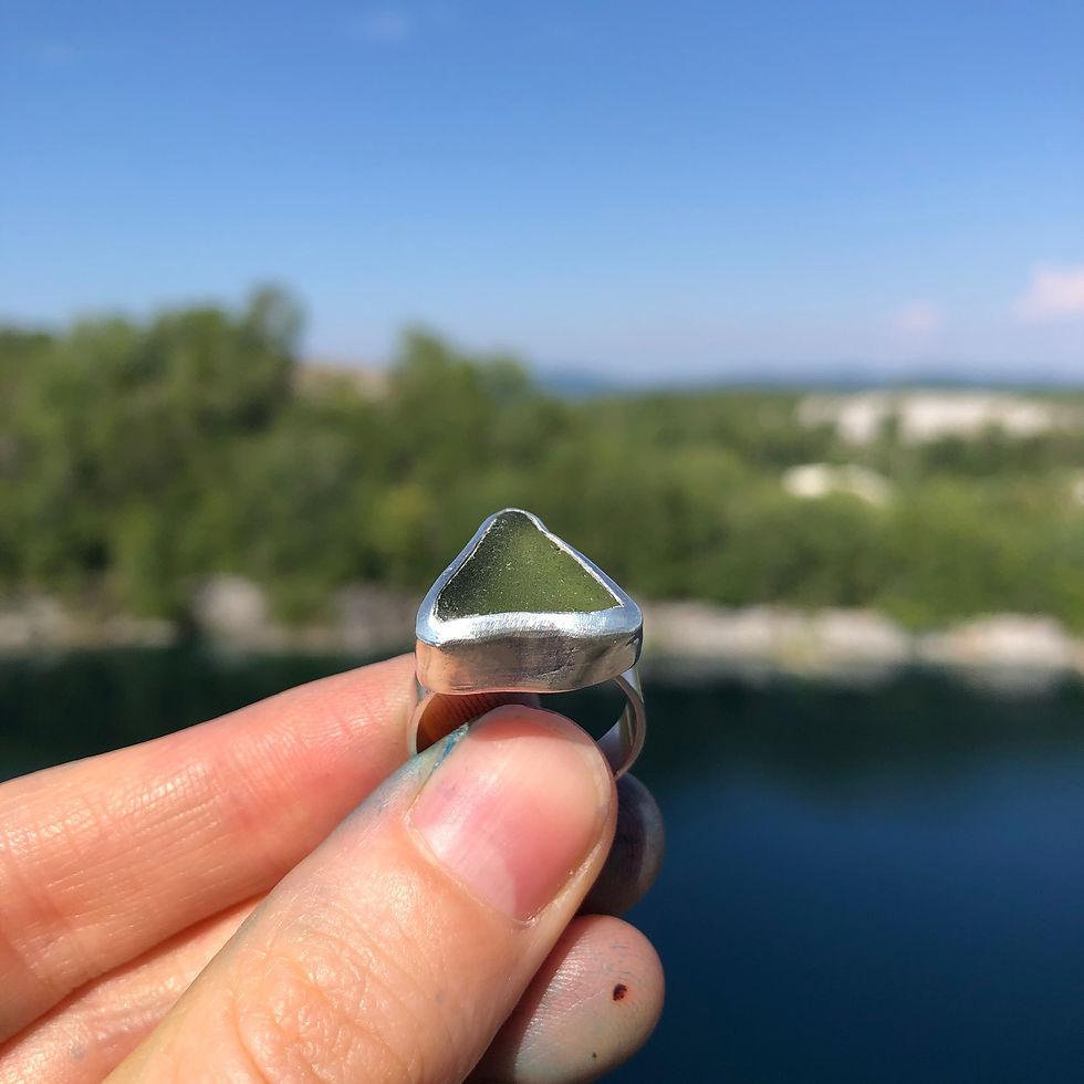 Thumbnail: Sea Glass Ring, Size 6