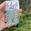 Thumbnail: Verdigris Beech Leaf Earrings
