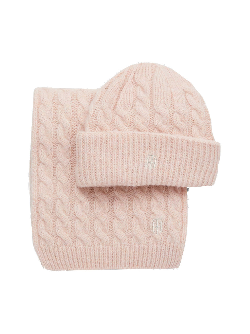 TOMMY HILFIGER TIMELESS SCARF BEANIE GP IN ROSE