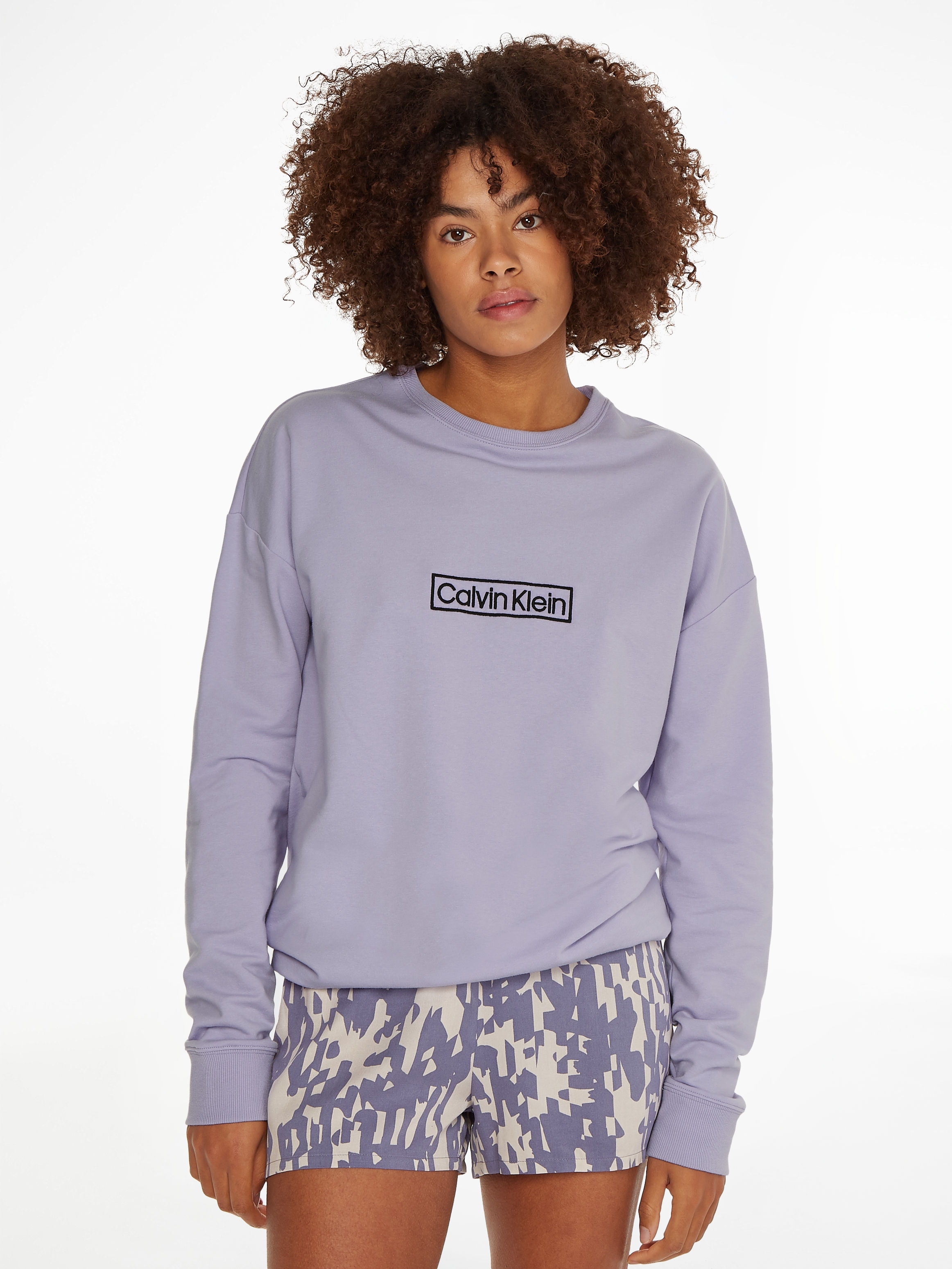 CALVIN KLEIN DAMEN SWEATSHIRT IN FLIEDER