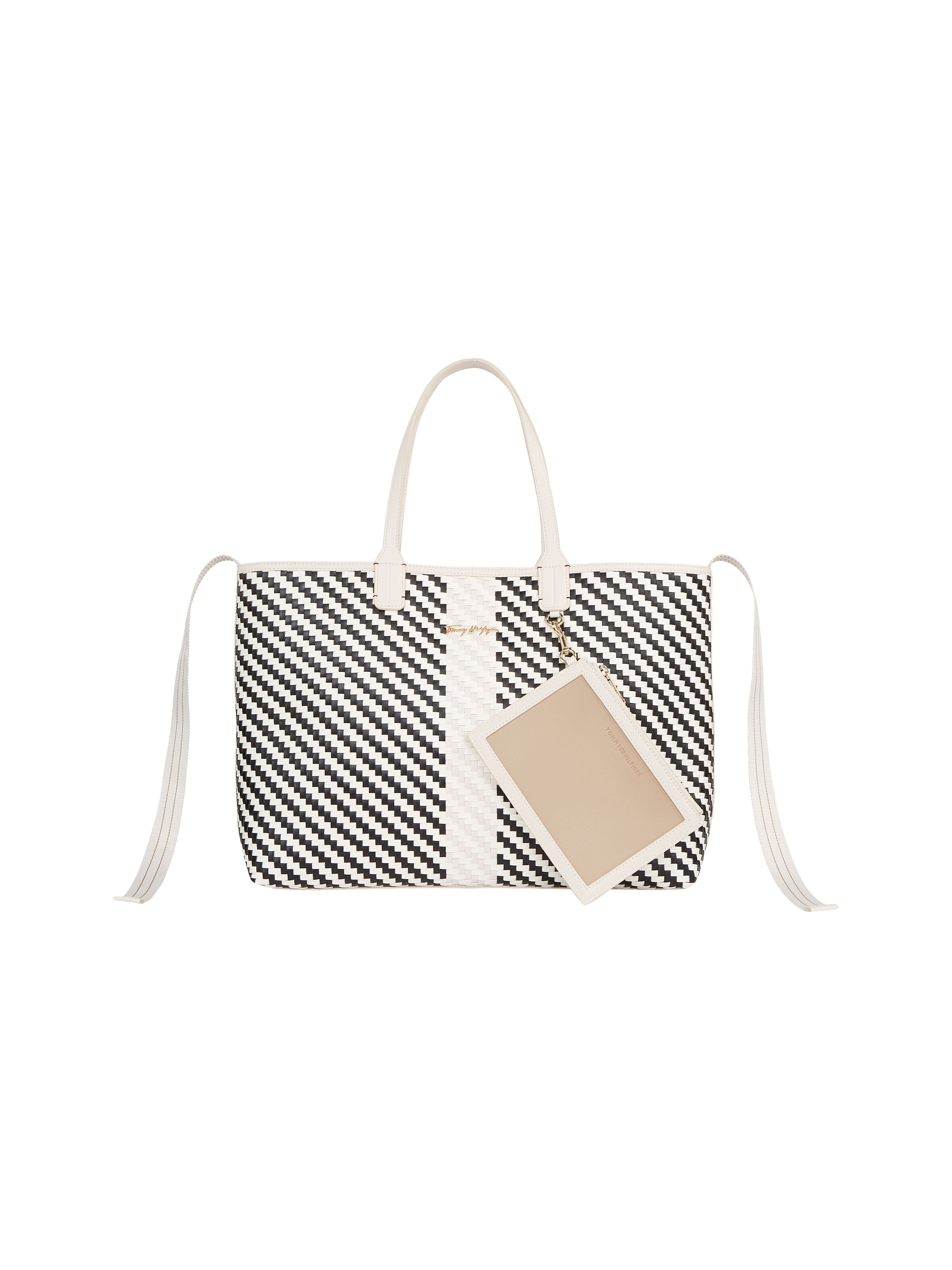 Tommy Hilfiger Iconic Tommy Tote Woven Bag AW0AW123200F6 Tasche in beige