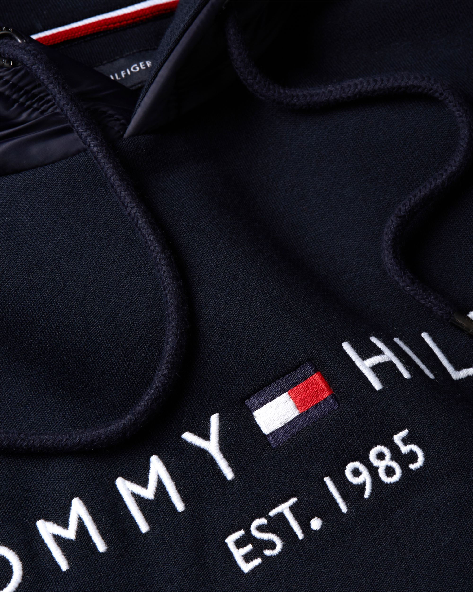 TOMMY HILFIGER LOGO MIX MEDIA HOODY