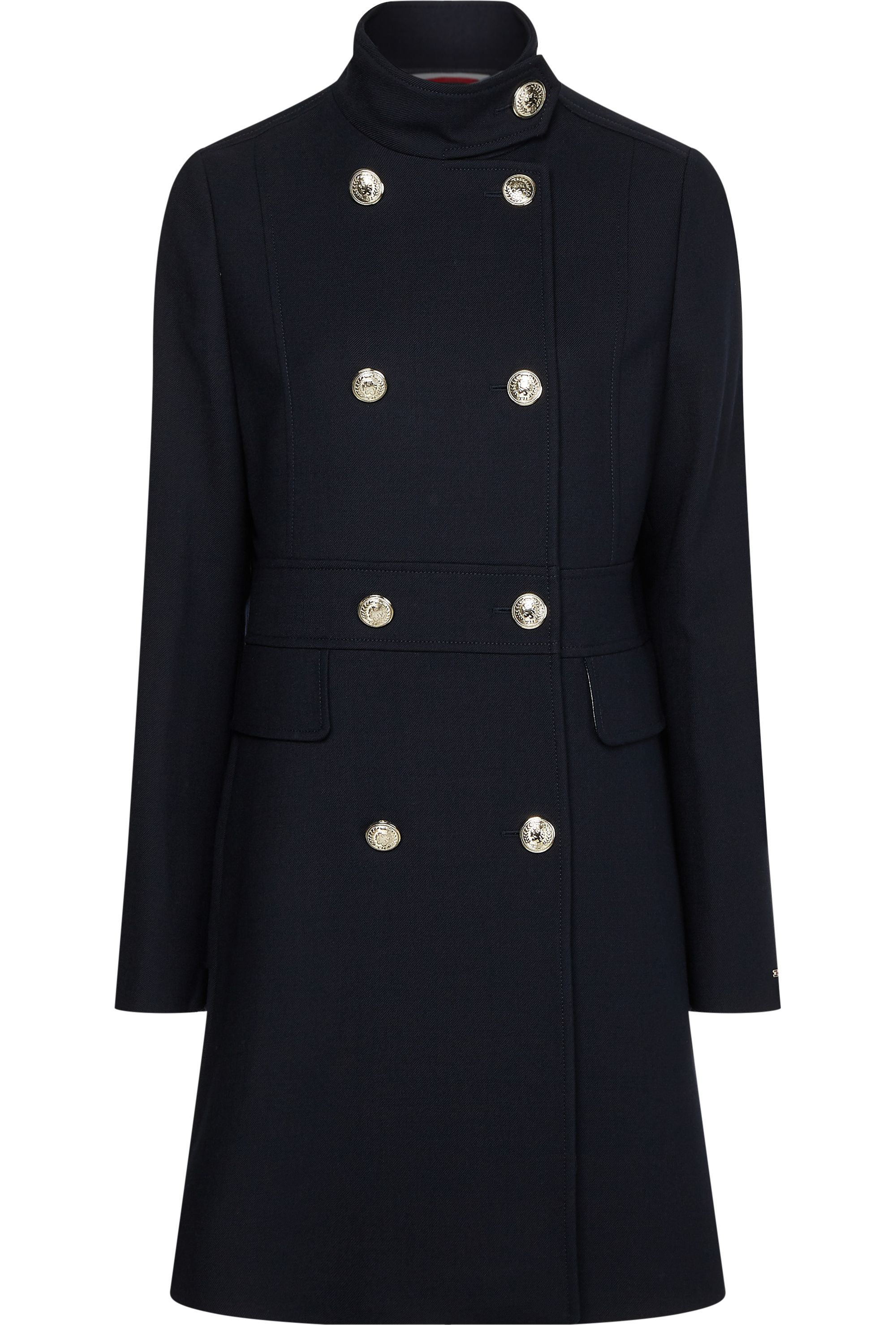 TOMMY HILFIGER WOOL BLEND FUNNEL DB COAT