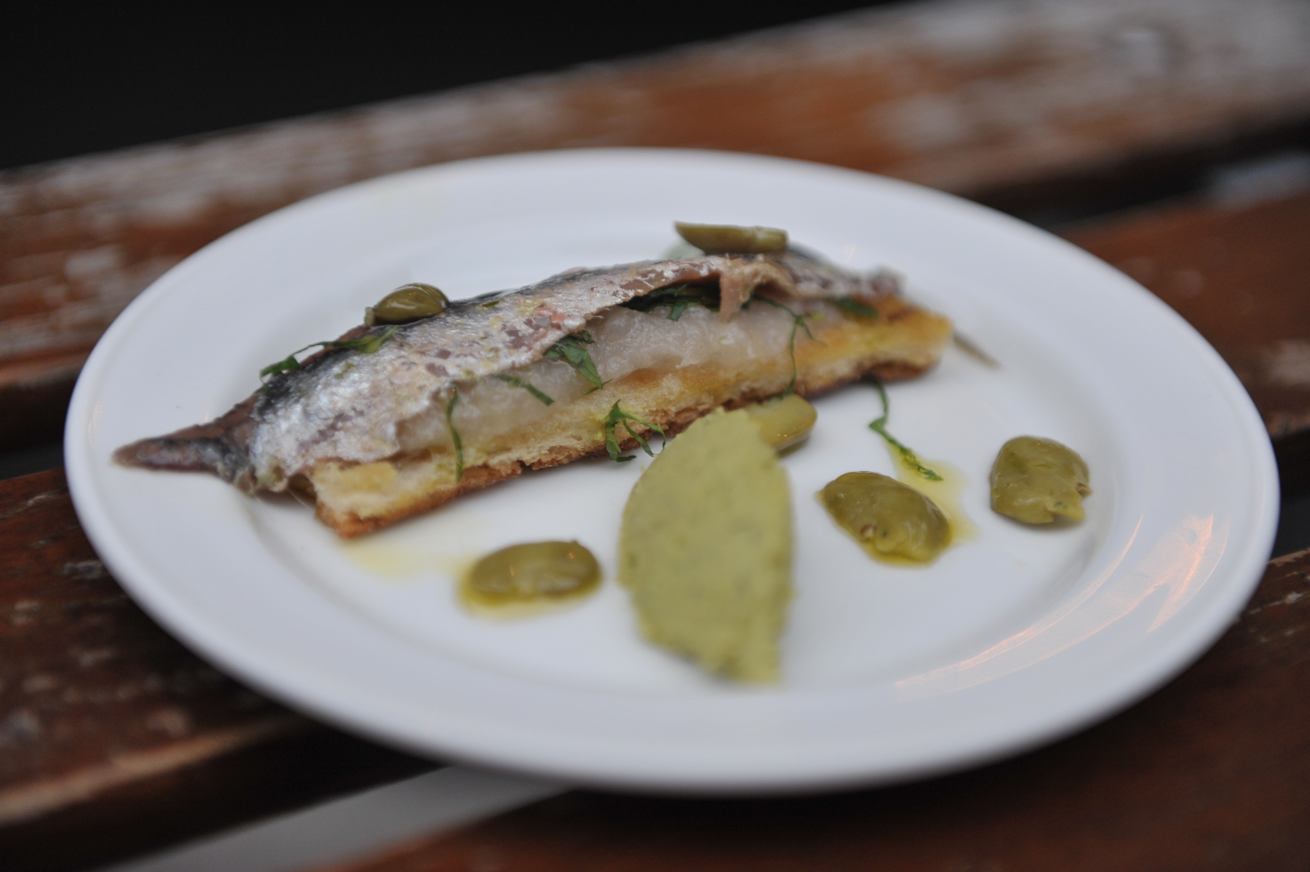 Broadbean icecream-salted anchovy