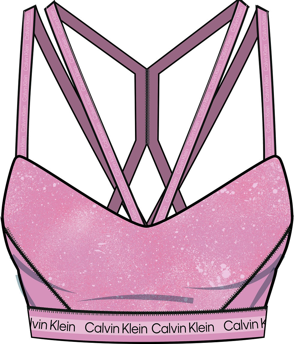 Calvin Klein Performance WO - Low Support Sport Top/Bra in Rose