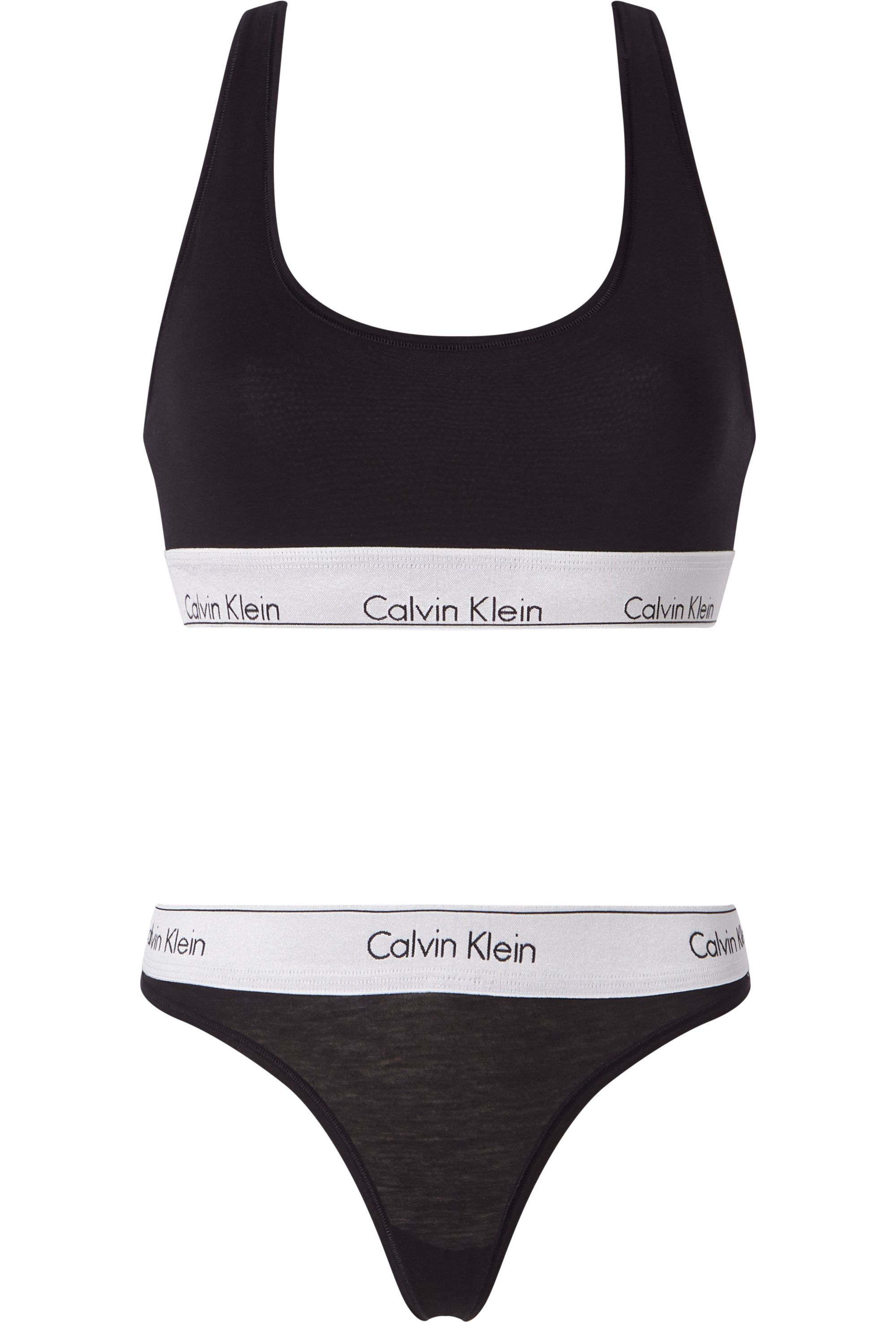 CALVIN KLEIN UNLINED BRALETTE/THONG SET