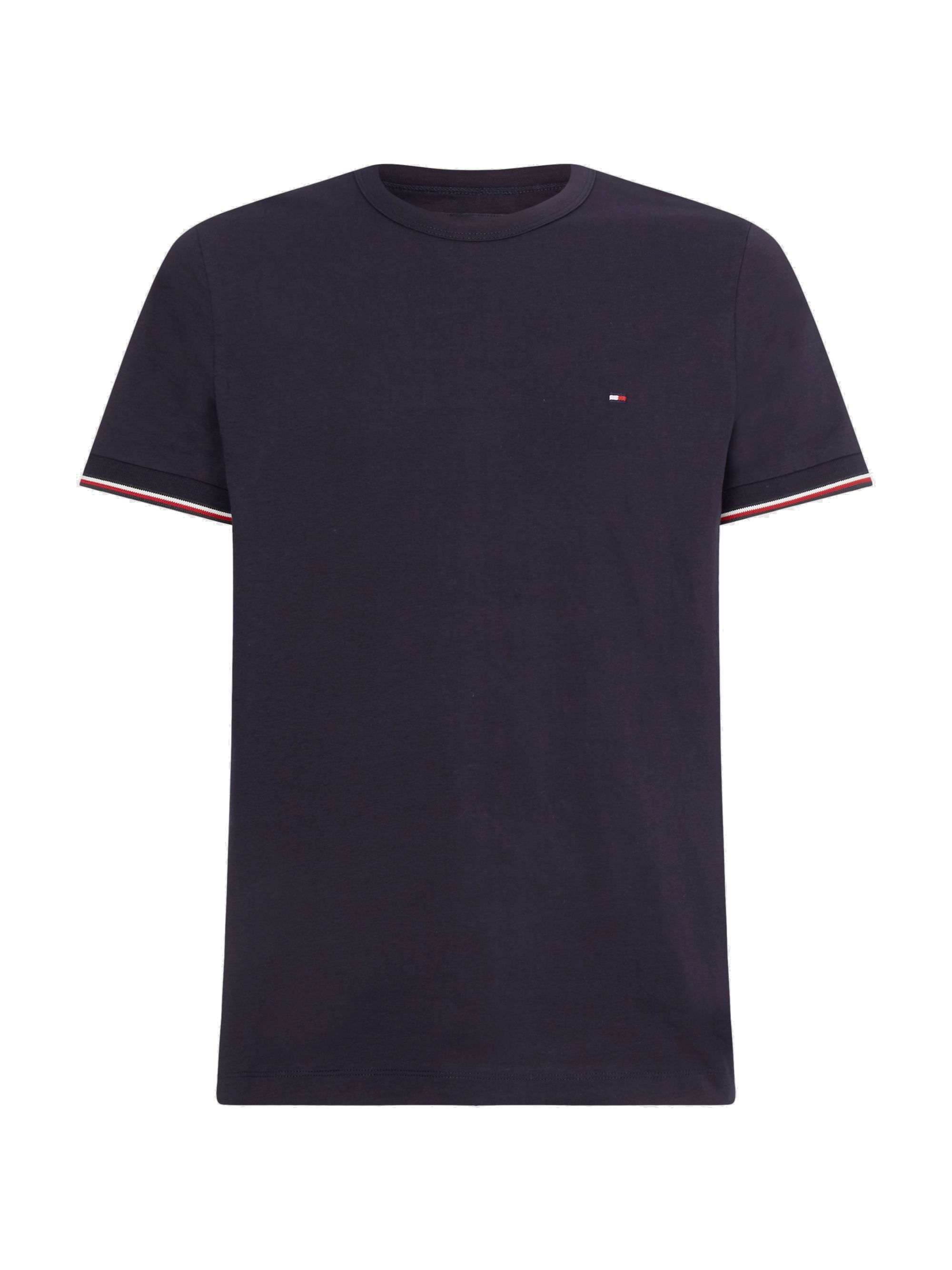 Tommy Hilfiger Herren CUFF TIPPING T-SHIRT IN NAVY