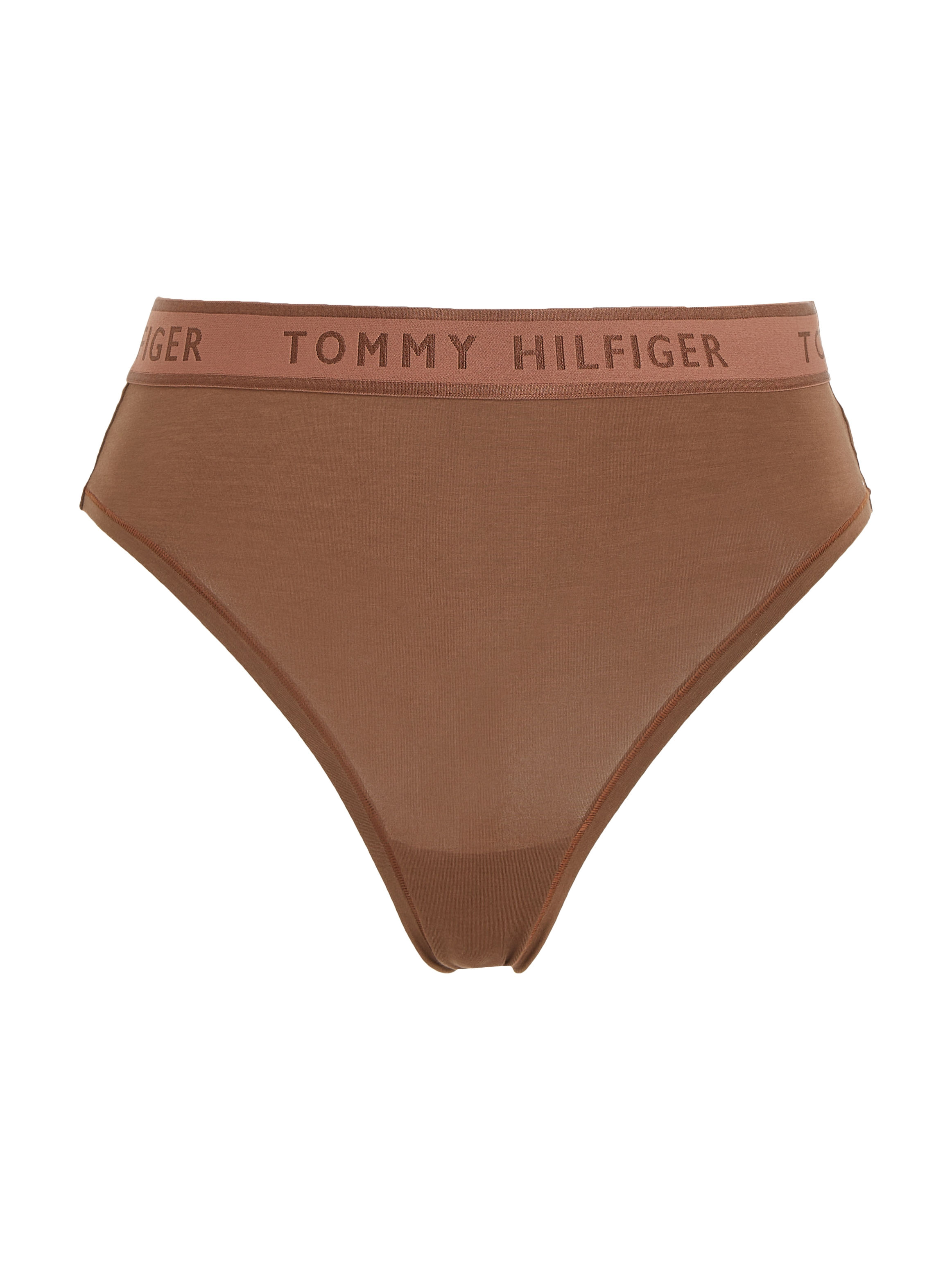 TOMMY HILFIGER HIGH WAIST THONG IN BRAUN