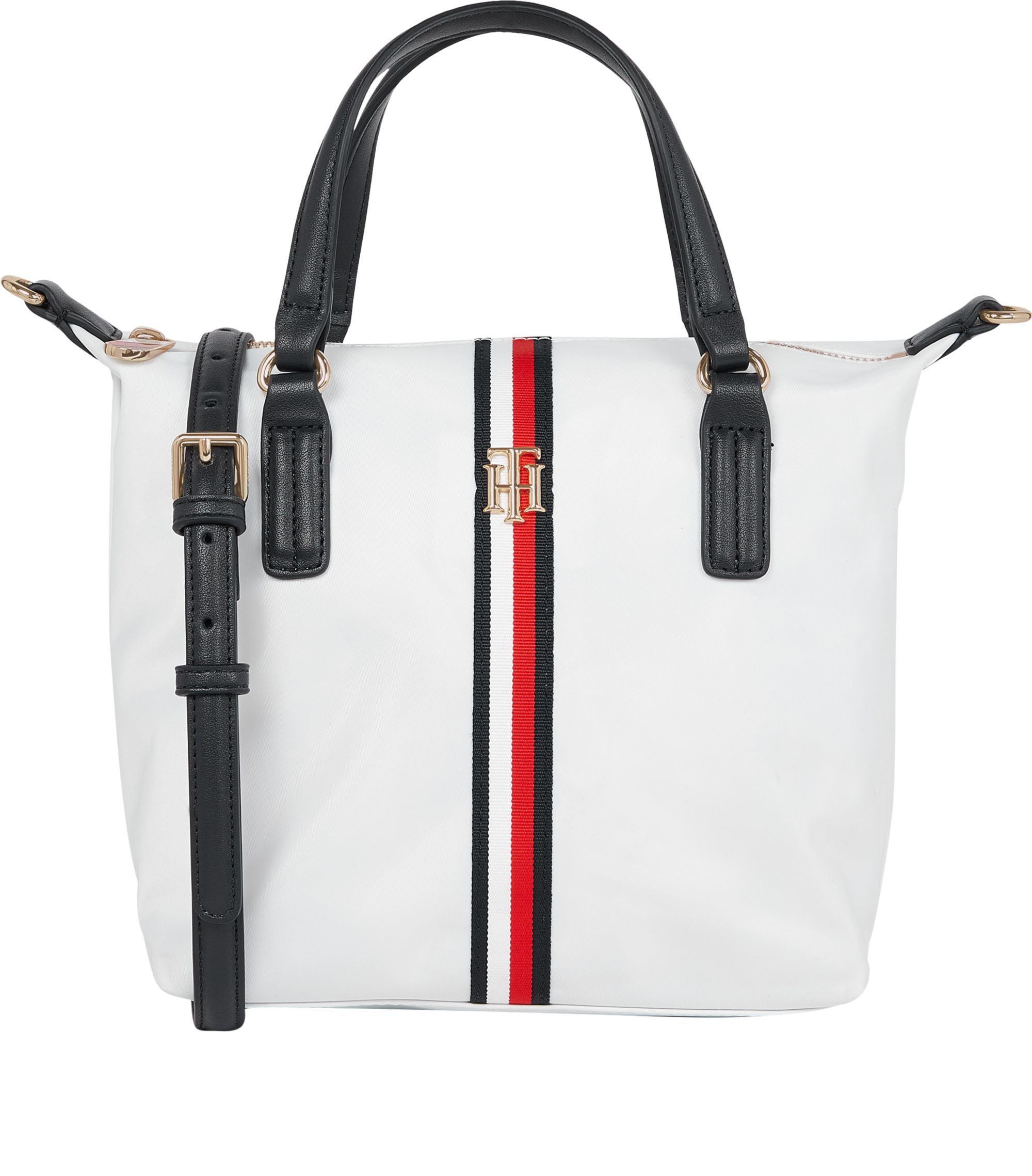 TOMMY HILFIGER POPPY SMALL TOTE CORP WEISS