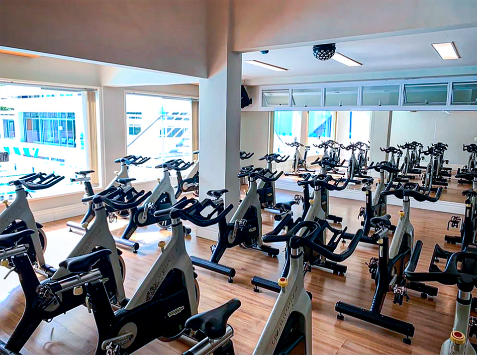 Sala de aula de spinning