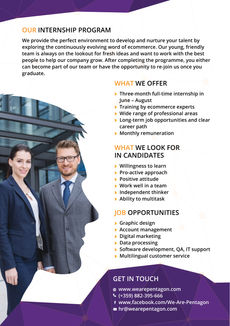 Print flyer for We Are Pentagon