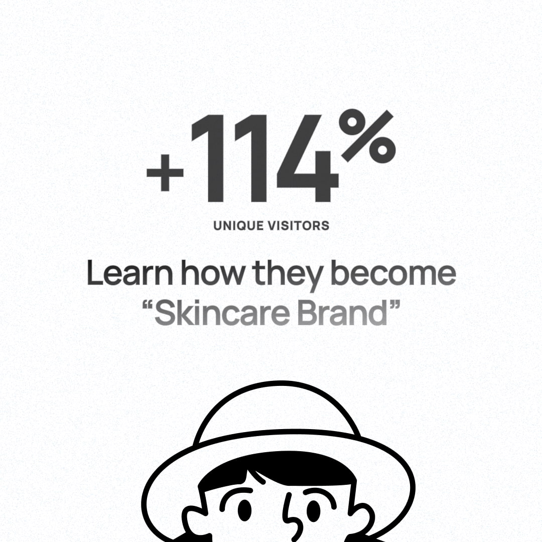 Explore how a skincare brand develops, with key insights from skinnods website traffic statistics +114% unique visitors #howsvisual #hows #howvisual #how