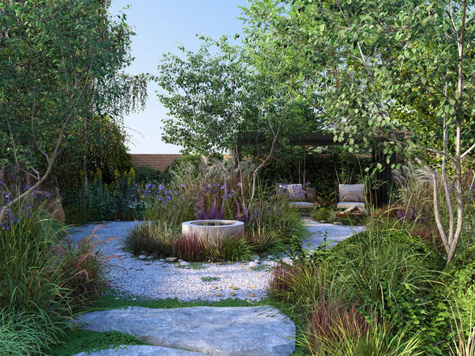 Prrofesional rendering service for garden design 