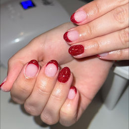 Reflektiv glimmer rød - med blitz