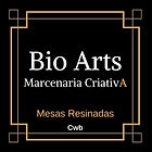 logo marca Bio arts letras brancas dentro de um quadrado preto