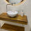 Miniatura: Bancada rustica de madeira para lavabo 80x40