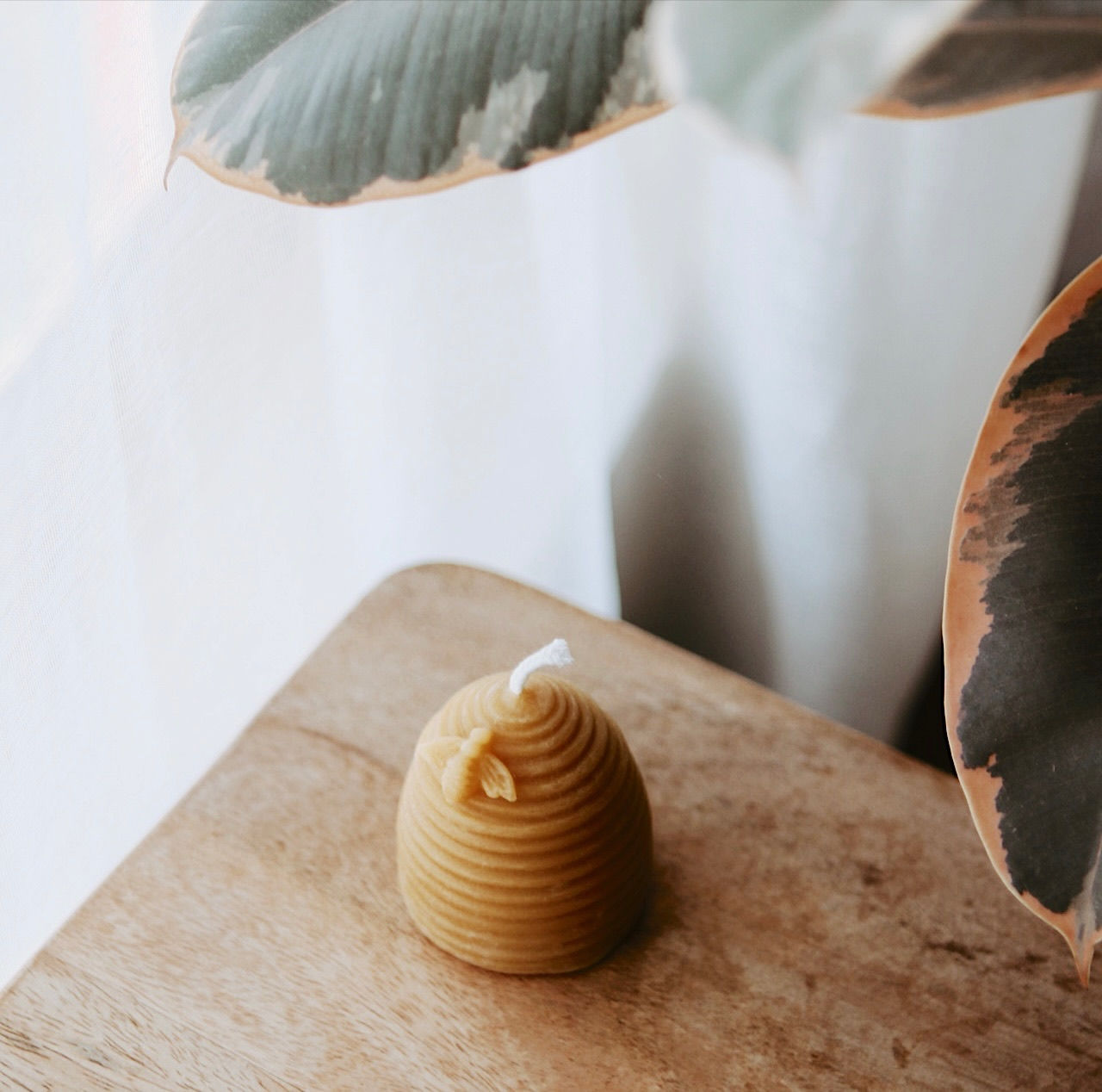 Bee on Beehive Candle