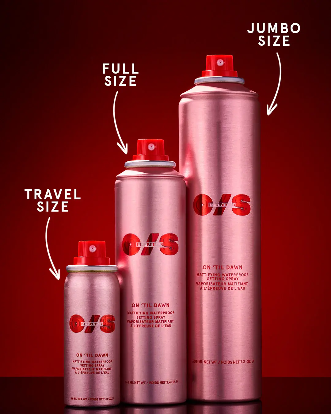 One Size On 'Til Dawn Mattifying Waterproof Setting Spray (Various Sizes)