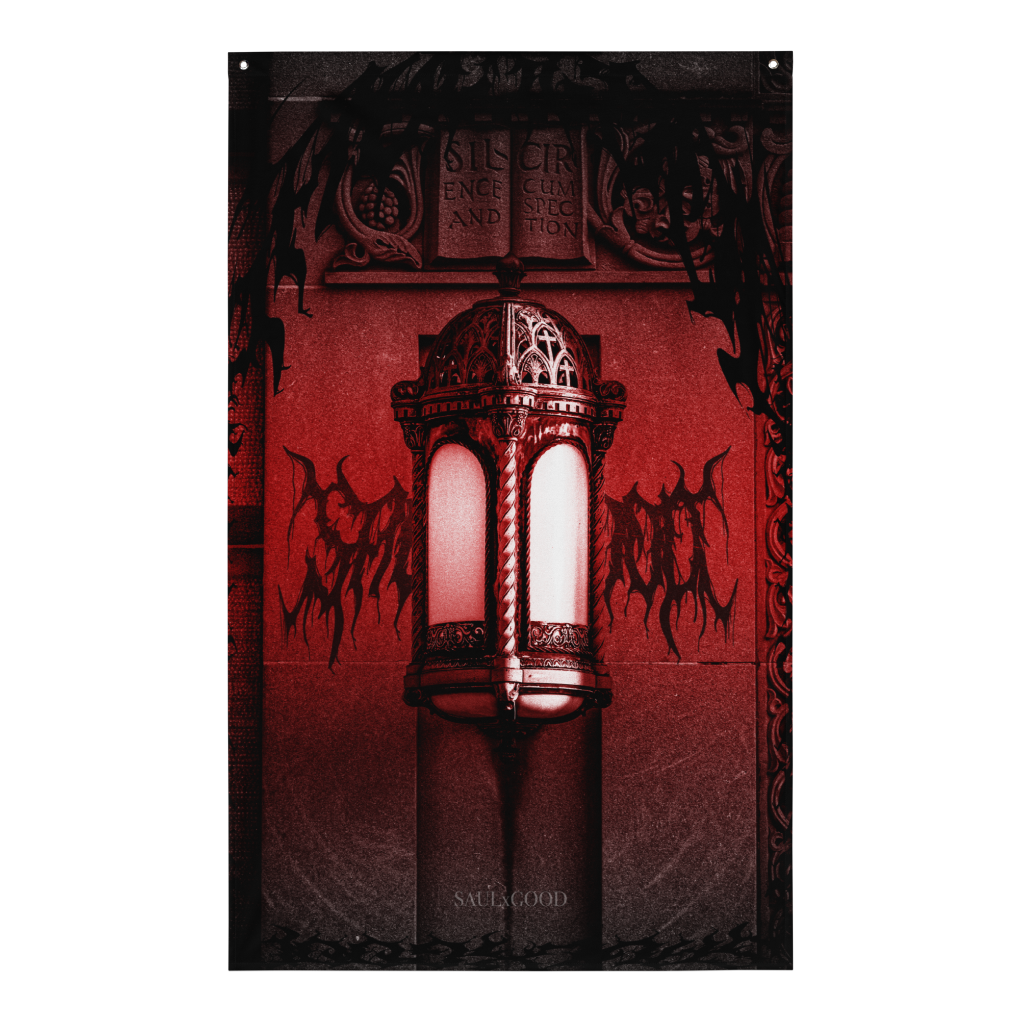 "RED LIGHTS" Wall Flag