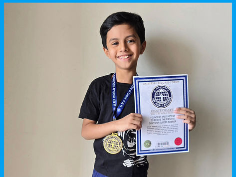 Youngest and Fastest To Recite the First 50 Digits of Euler's Number