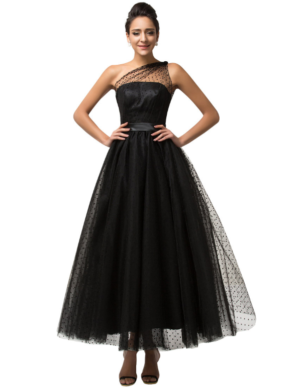2016 Black Long Gown