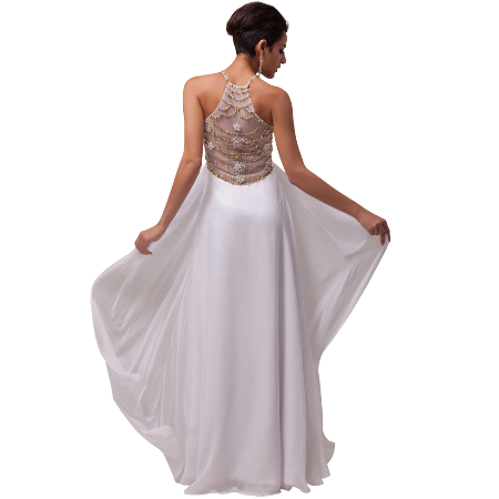 White Long Evening dress
