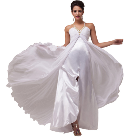 White Long Evening dress