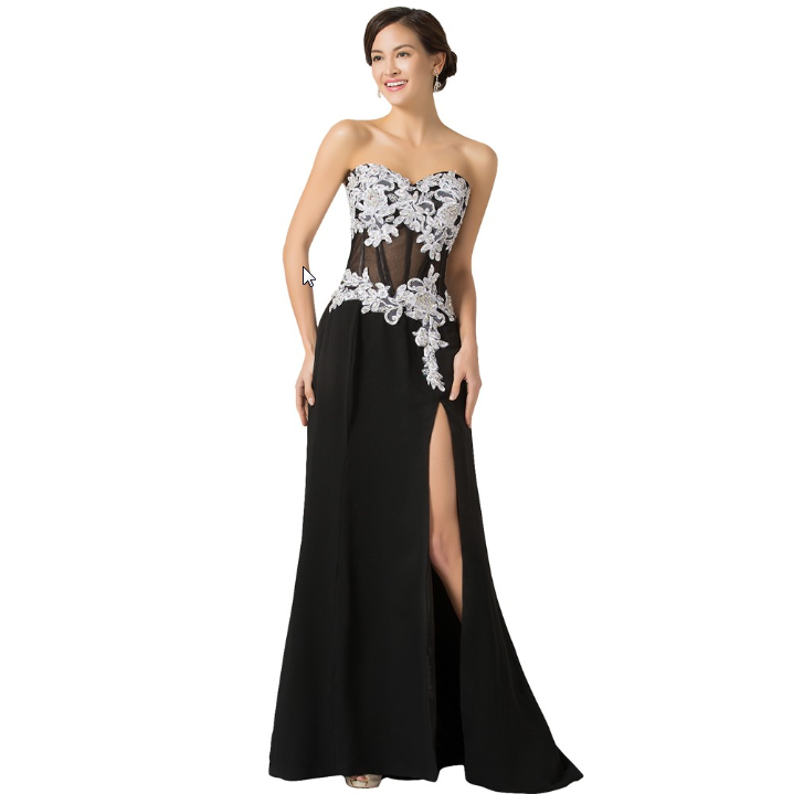 Sexy Long Evening Dress black
