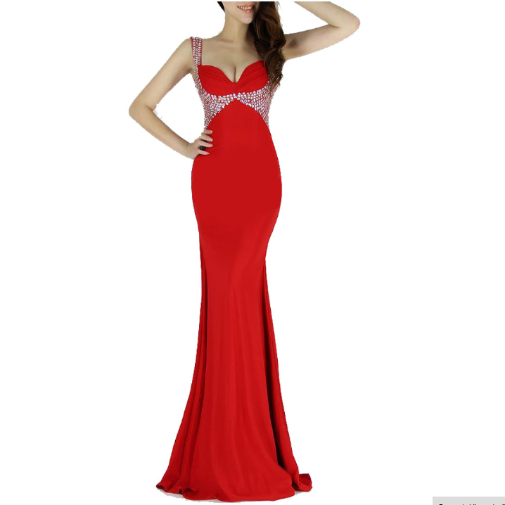 Long Evening Dress 2016 red