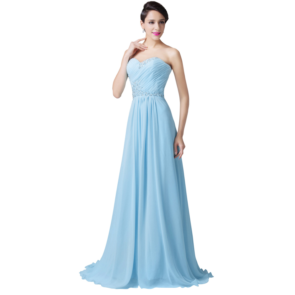 Strapless Mint Long Evening Dress 2016