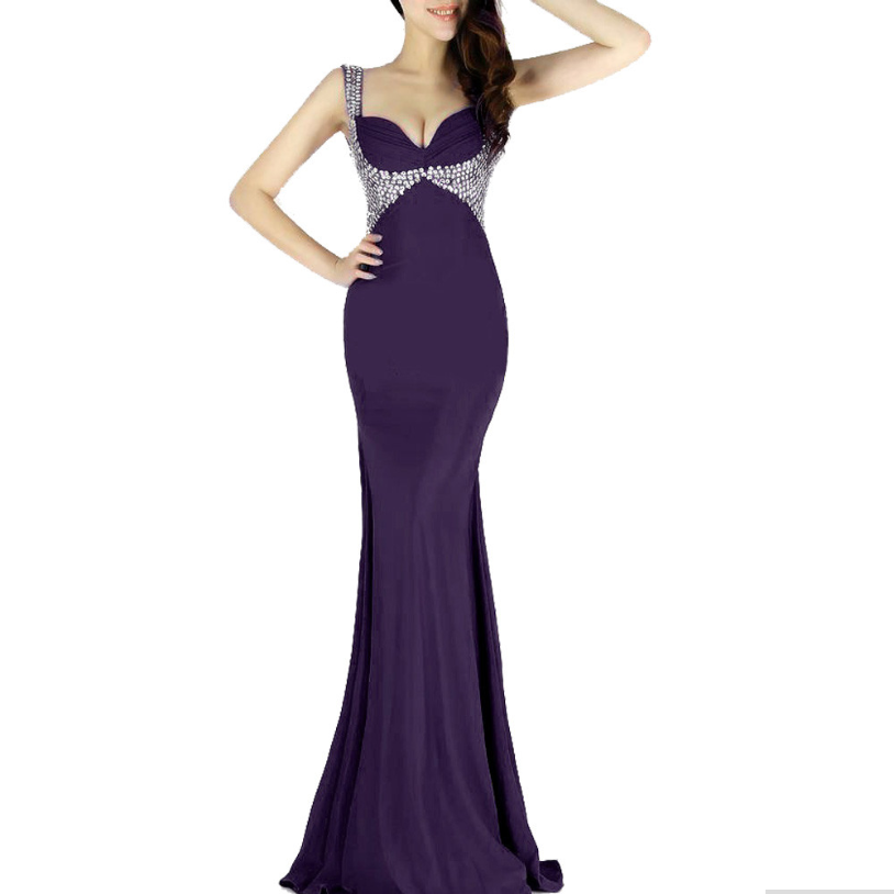 Long Evening Dress 2016 purple