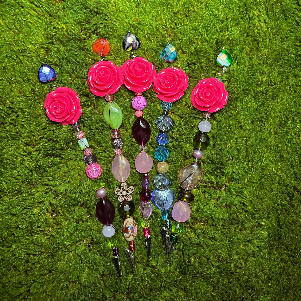 Thumbnail: Rose Alligator Clip - Purple Heart