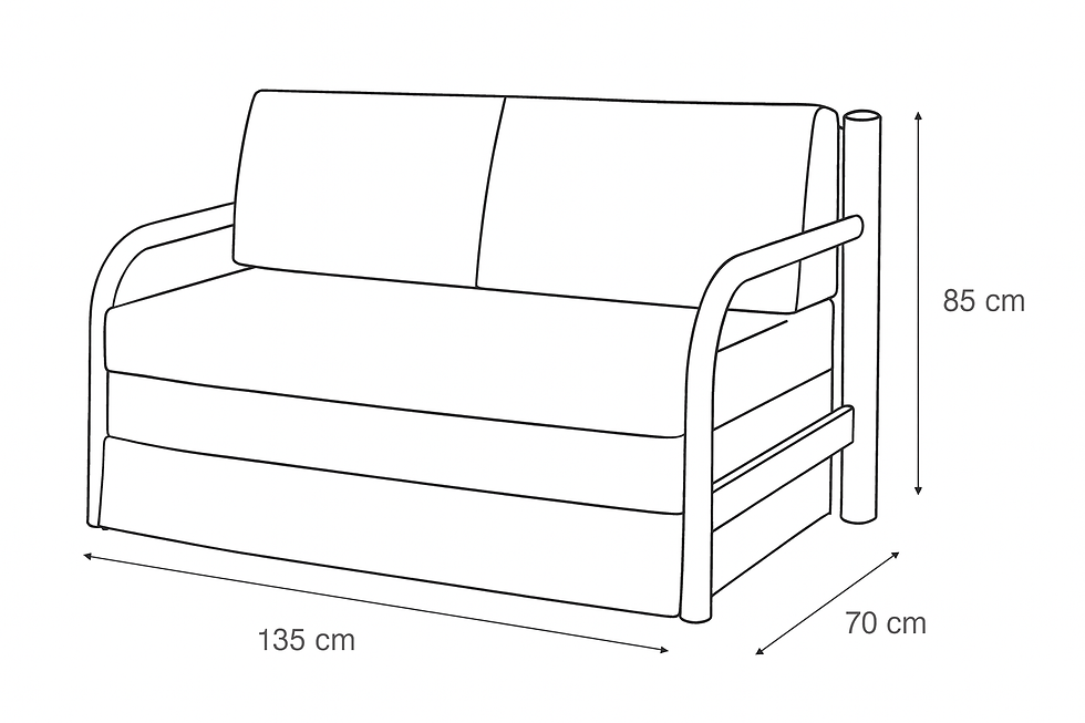 Miniatura: SOFÁ CAMA MATRIMONIAL Blanco CONVERTILMAS