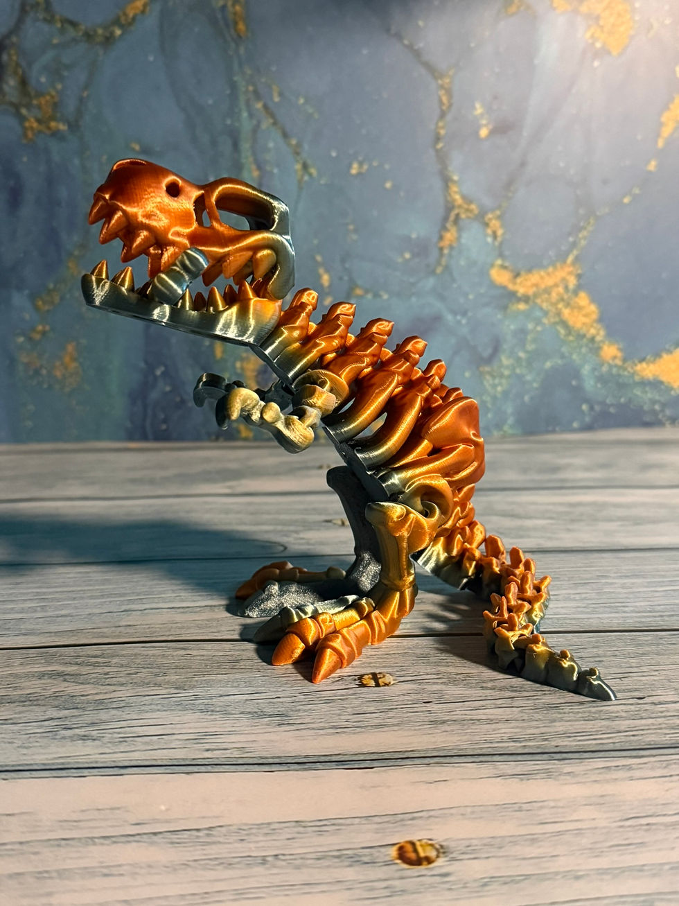 Thumbnail: Skeleton T-Rex 3D Print – Articulated Dinosaur Figure 5x10x3 Display Toy