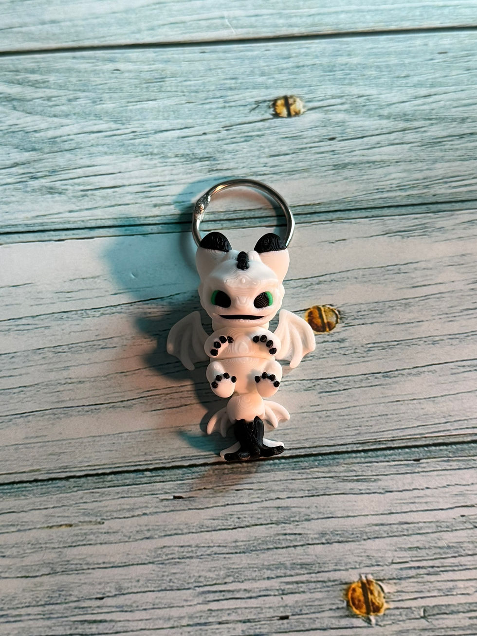 Thumbnail: Mini fantasy dragon keychain accessory for bags and keys