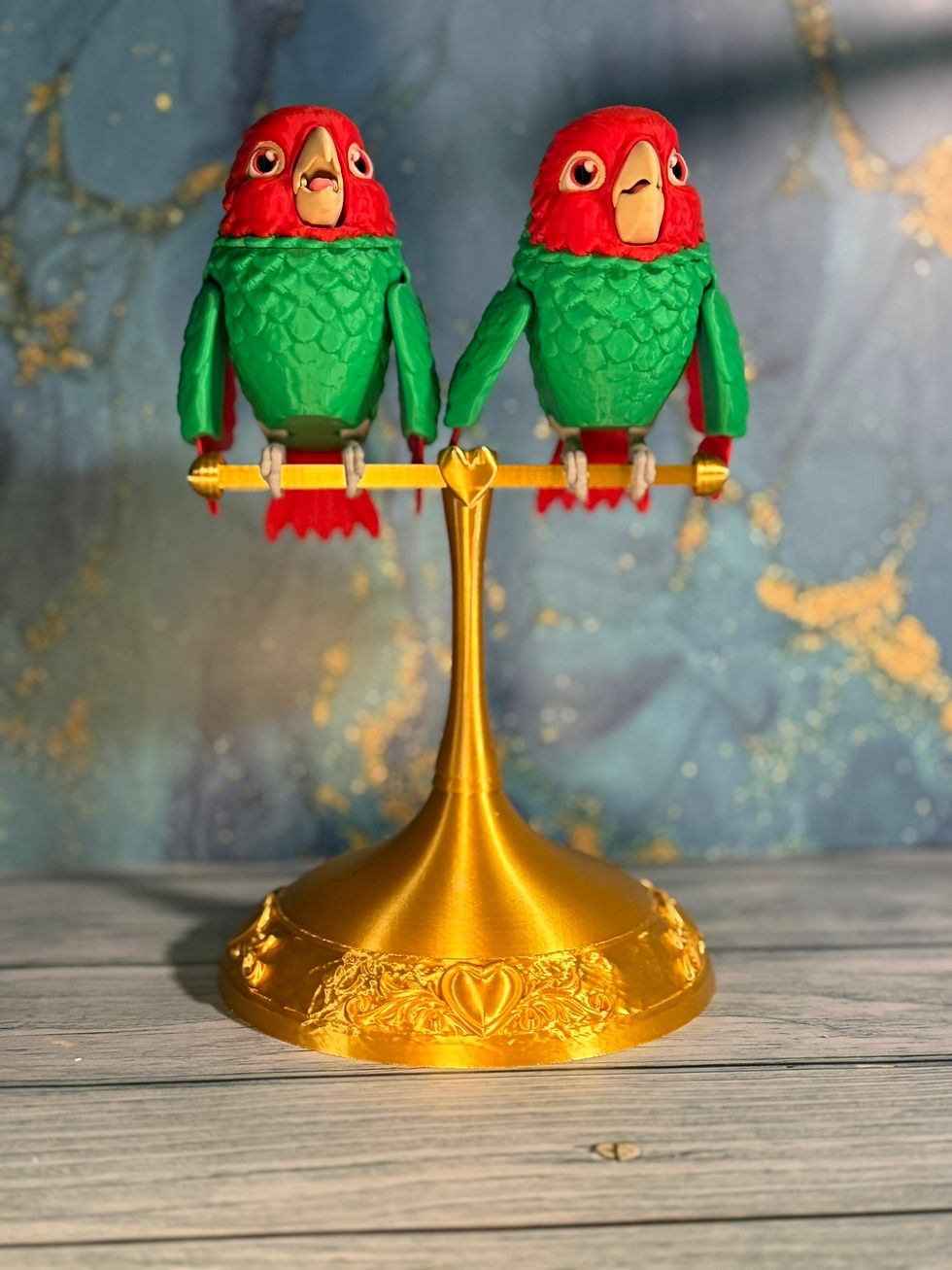 Thumbnail: Lovebirds on Perch