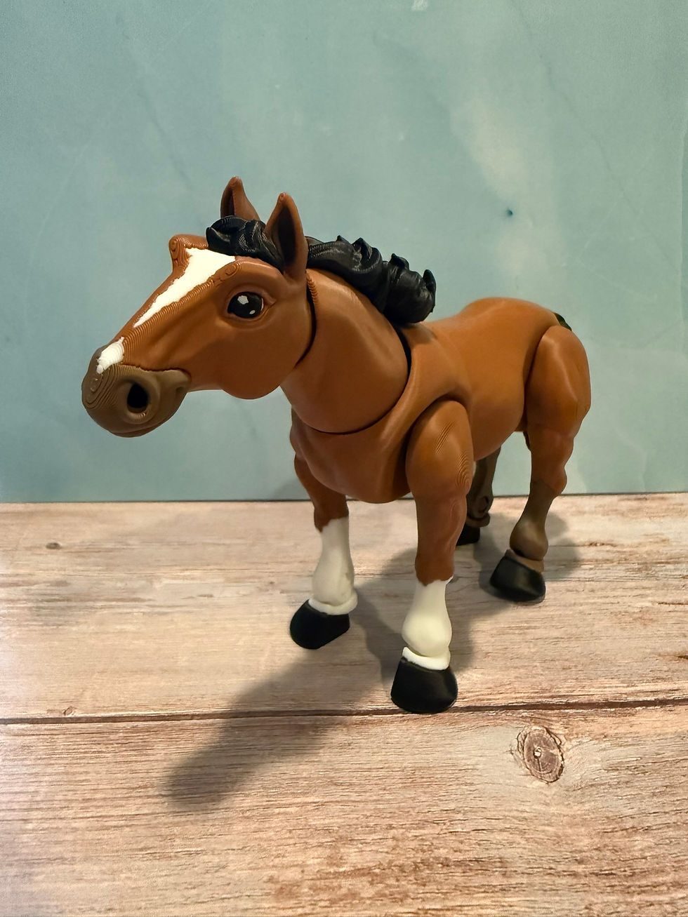 Thumbnail: Brown bay horse figurine with black mane,