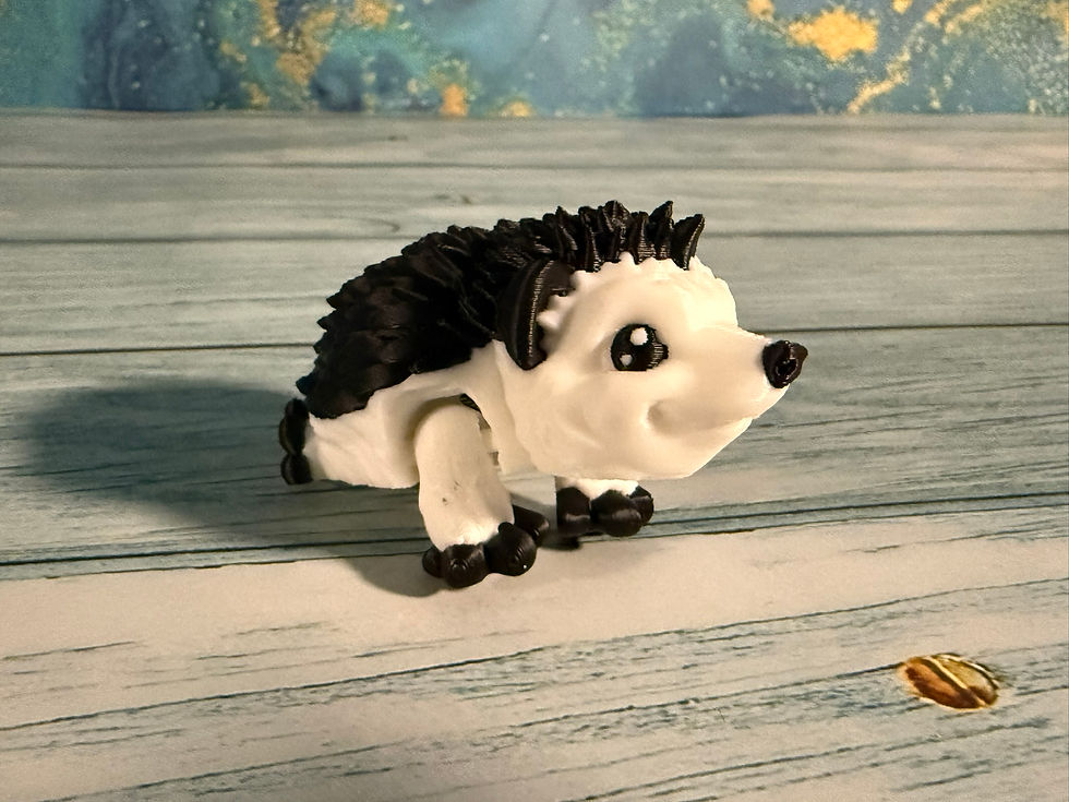 Thumbnail: Cute Hedgehog 3D Print – 2.5" Mini Woodland Animal Figurine