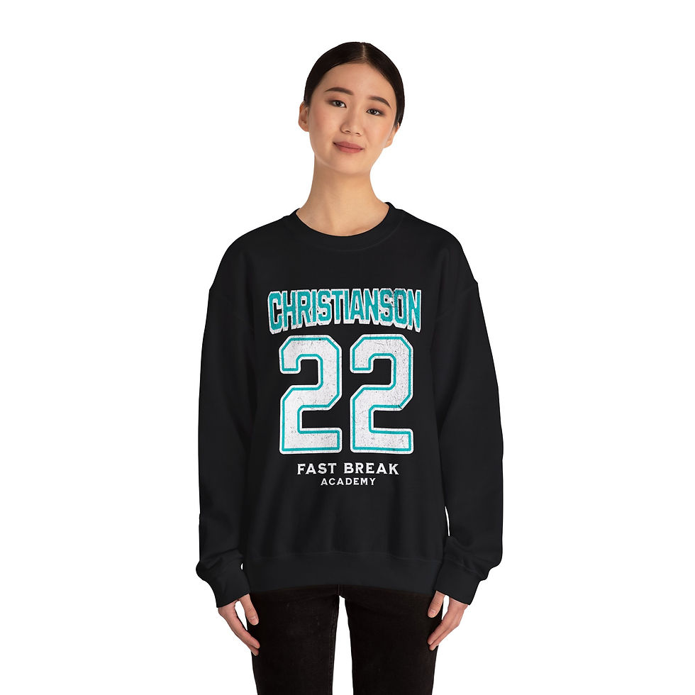 ADULT | Jersey Style Custom Name & Number | Unisex Blend Crewneck Sweatshirt
