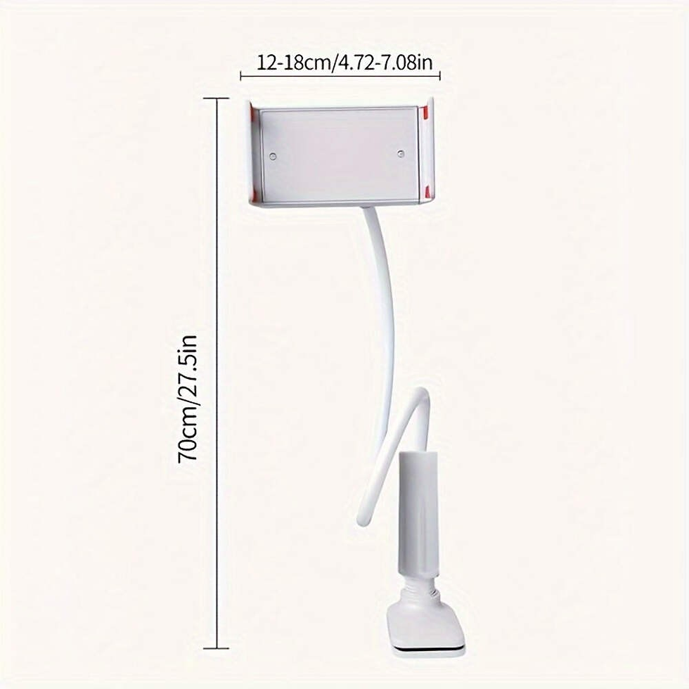 Thumbnail: Rotating Lazy Stand for Phone & Tablet - Adjustable Spiral Base Bedside Holder M