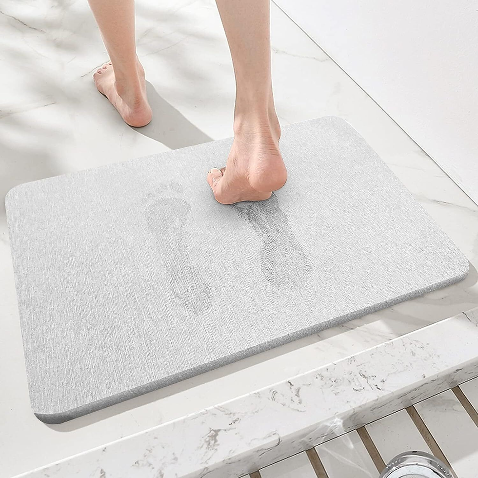 Thumbnail: Diatomite Stone Bath Mat Absorbent Drying Bathstone Bathmat Rugs Non-Slip Mat