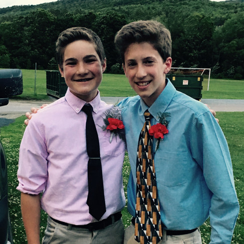 Two boys wearing ties
