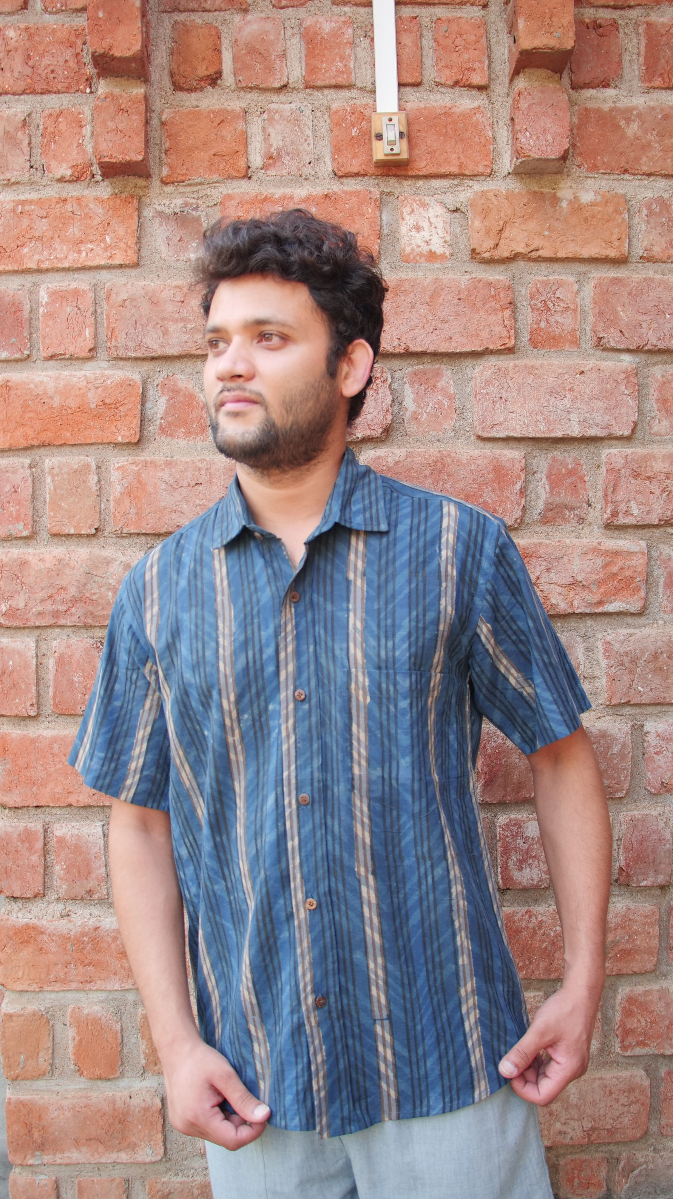 Blue Lines Half Sleeve Shirt