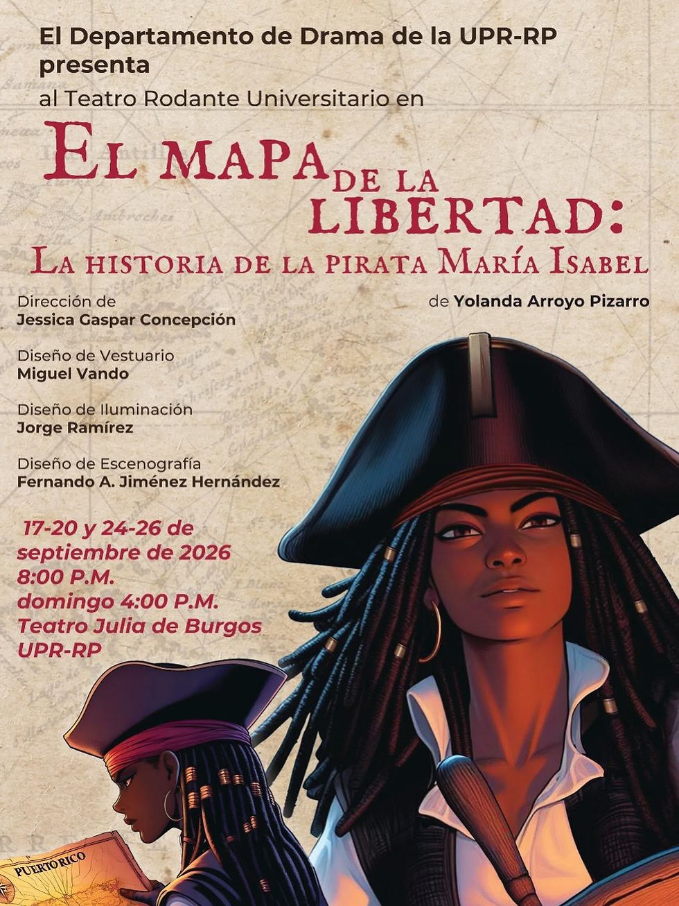 Promoción de la obra "El mapa de la libertad: La historia de la pirata María Isabel".
