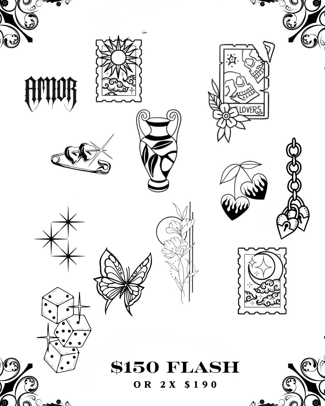 $150 Flash Tattoos