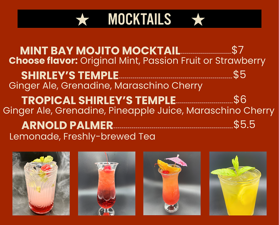 shirley temple, arnold palmer, mojito, refreshing, mocktail