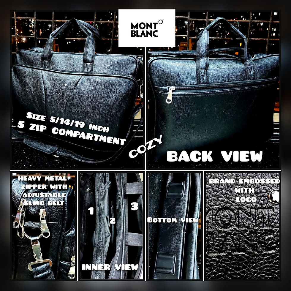 MONT BLANC FILE/LAPTOP BAG FOR MEN'S