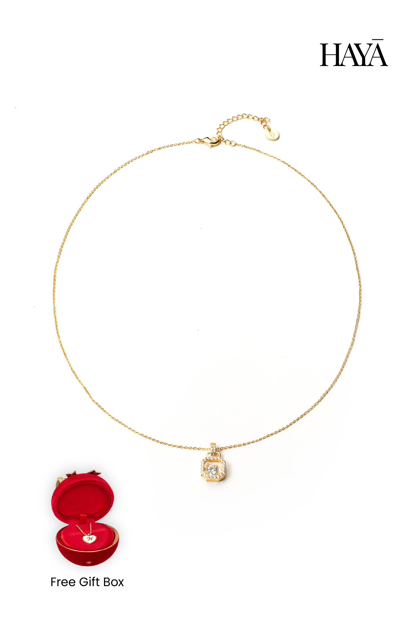 18K Gold Plated Infinity Dancing Lock Necklace