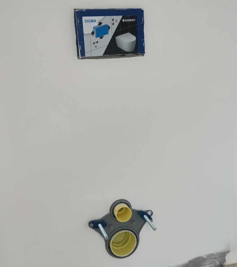 Thumbnail: Wall template for suspended toilets